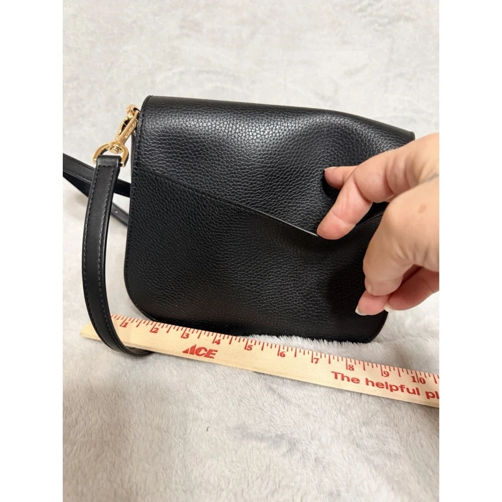 NEW Michael Kors Emilia Small Satchel Crossbody Bag Purse Leather Black